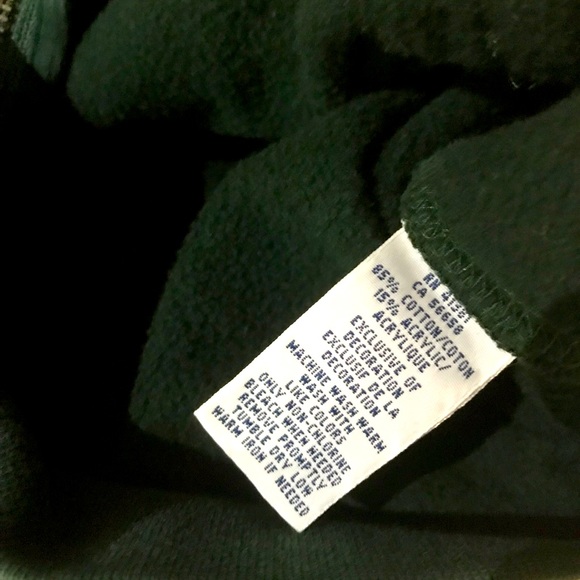 Vintage Polo Zip up Sweatshirt (dark green) - Picture 5 of 5